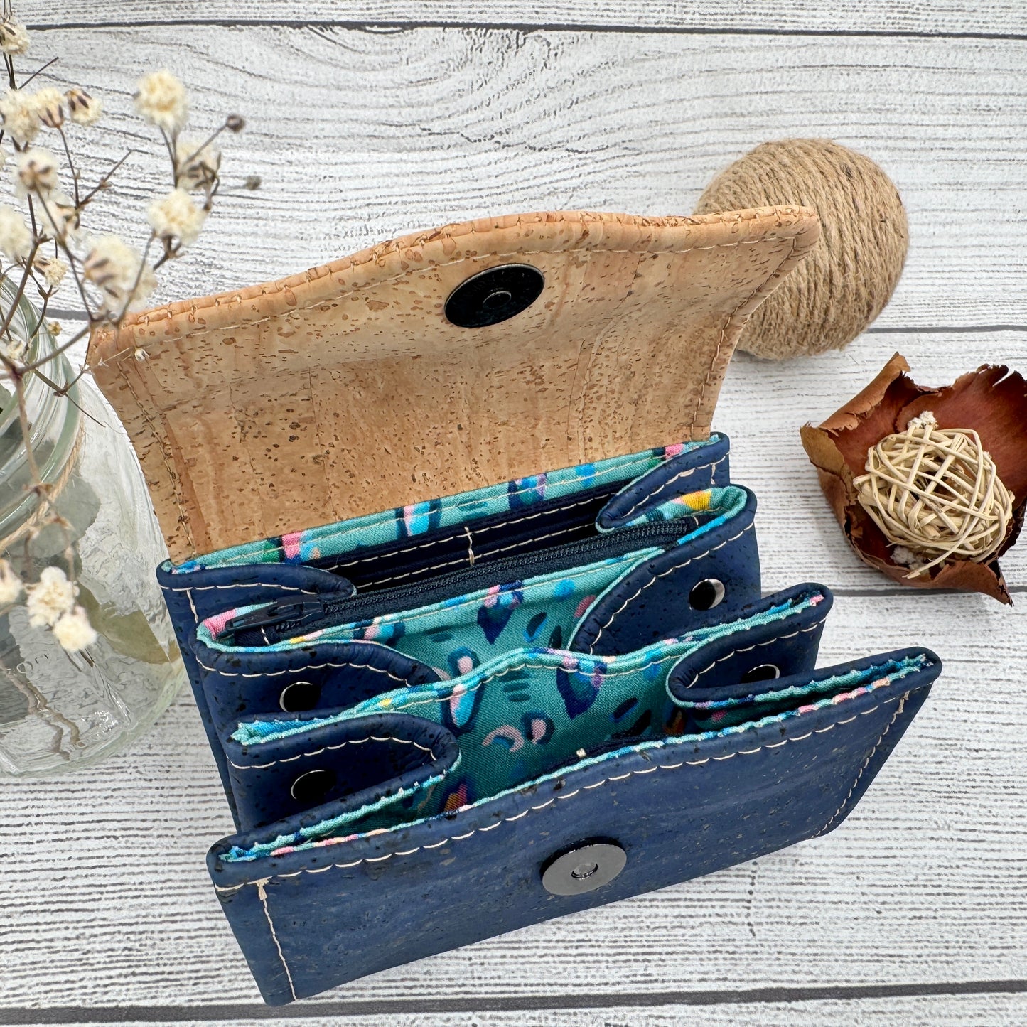 Mini Clutch Wallet - Denim