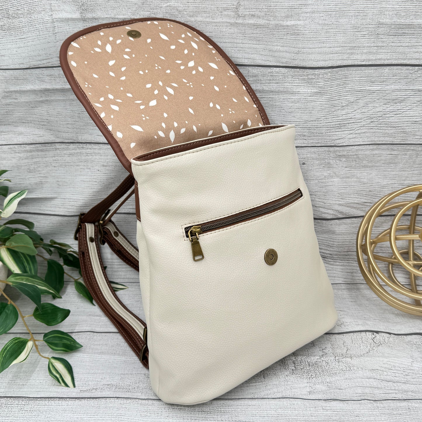 Jasmine Backpack - Oat & Saddle
