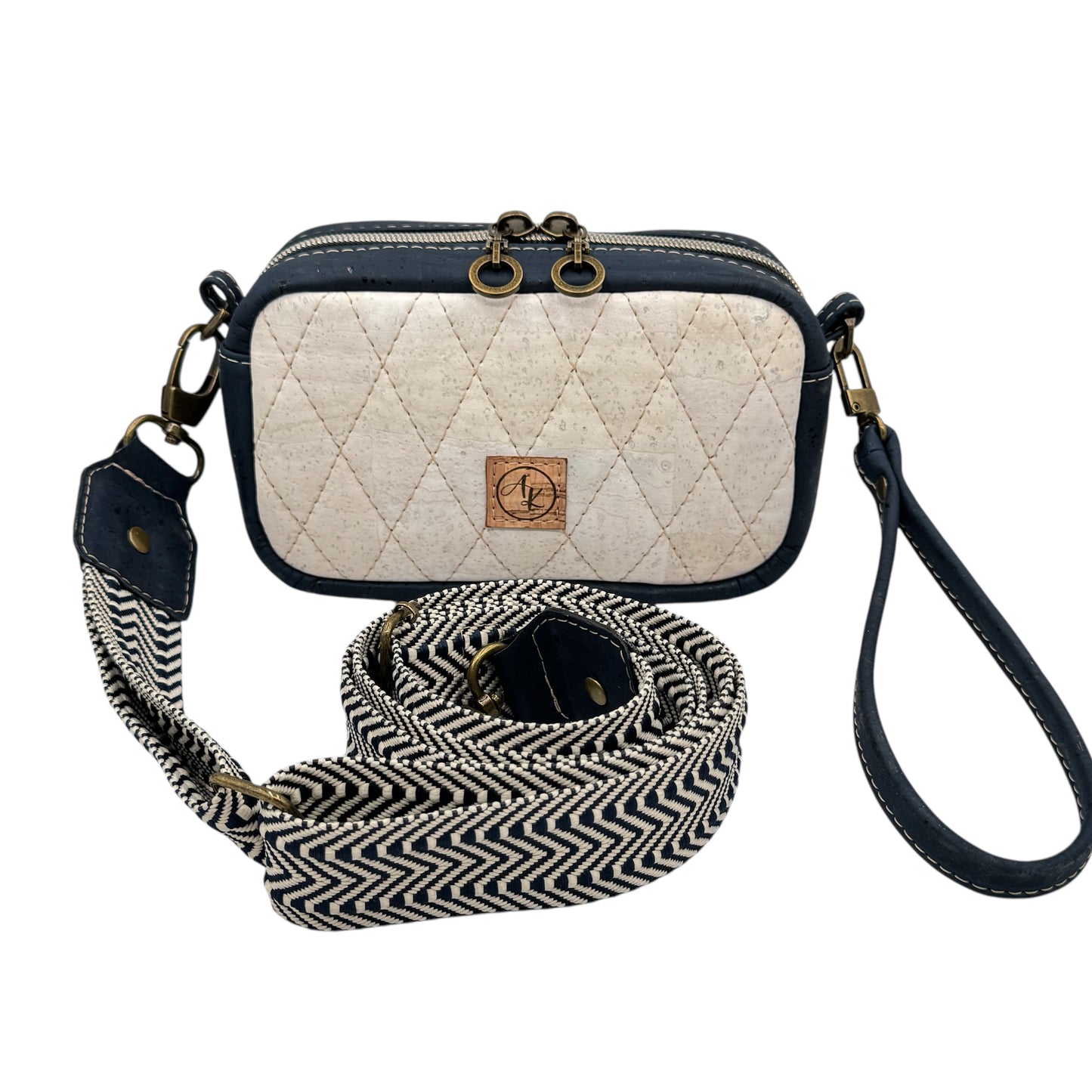 Tiny Cat - Navy & White