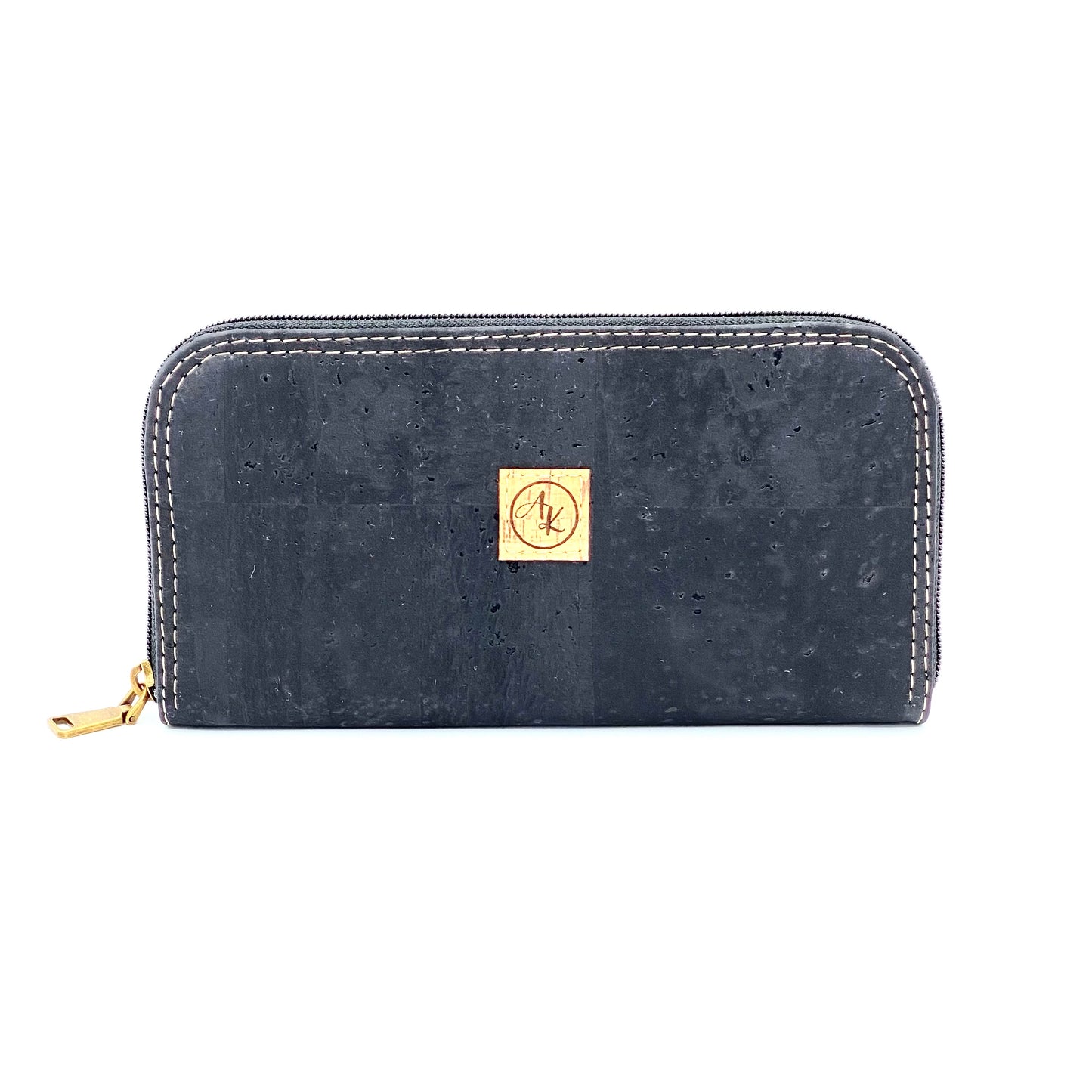 Classic Zippered Wallet - Black