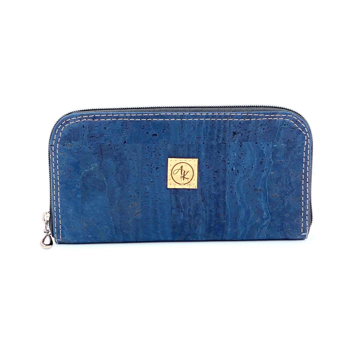 Classic Zippered Wallet - Navy