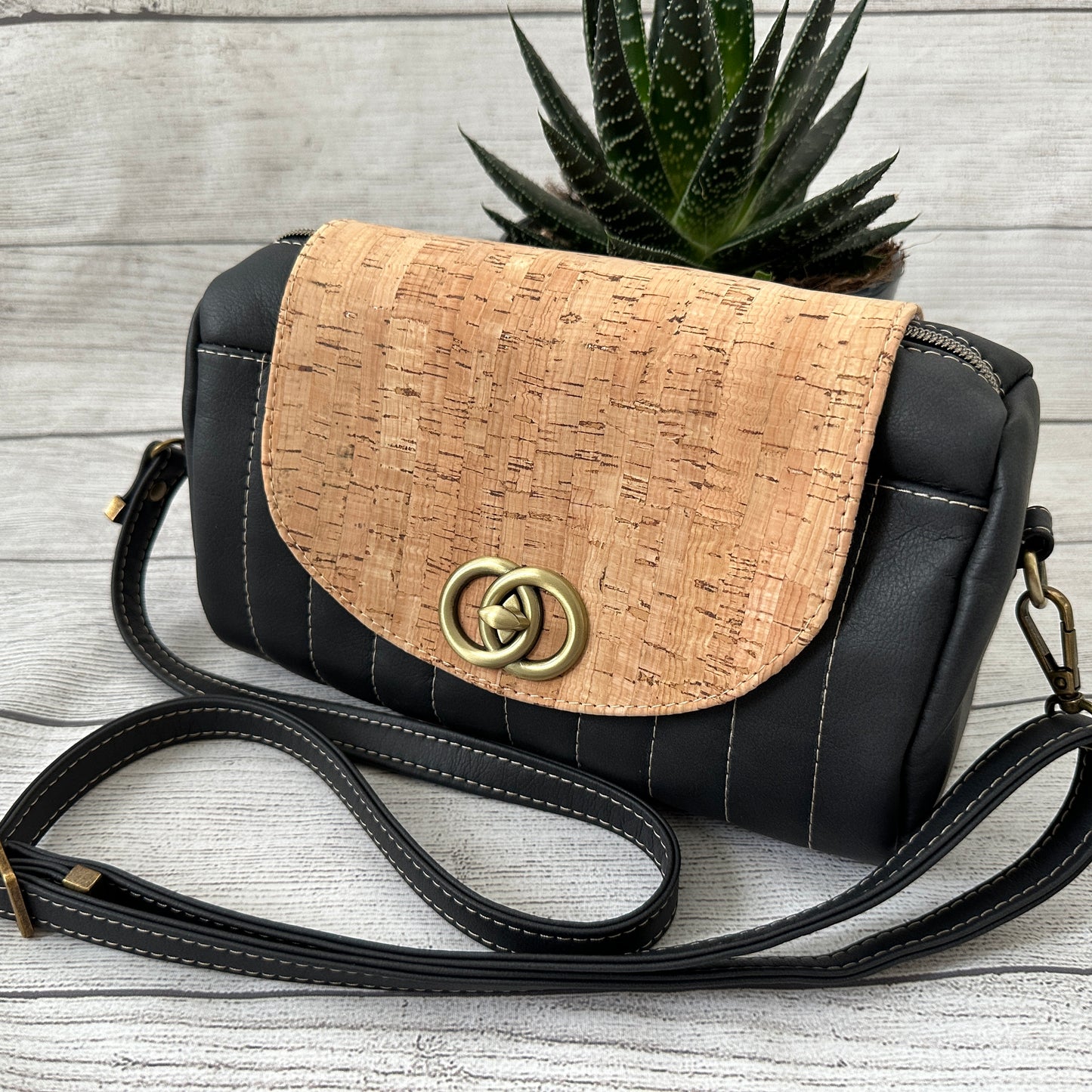 Barrel Handbag - Charcoal