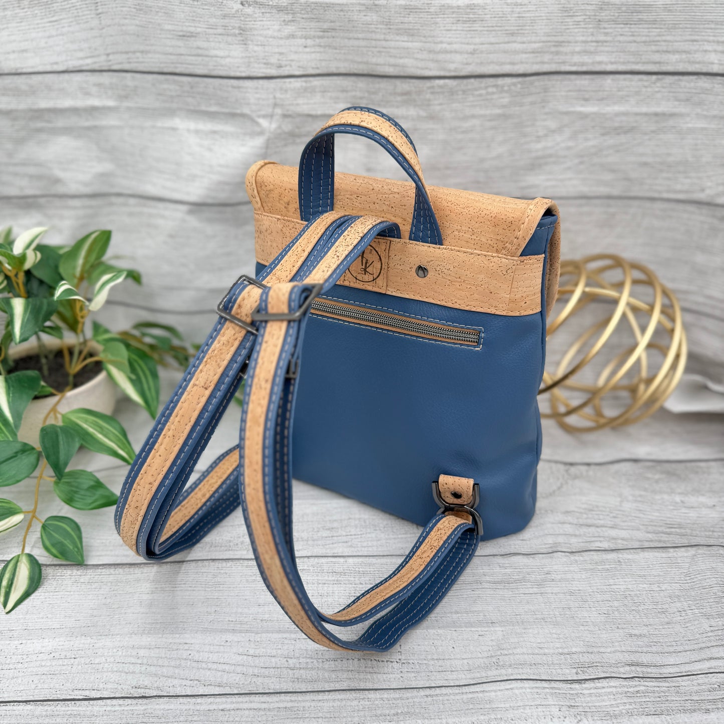 Jasmine Backpack - Blueberry & Natural