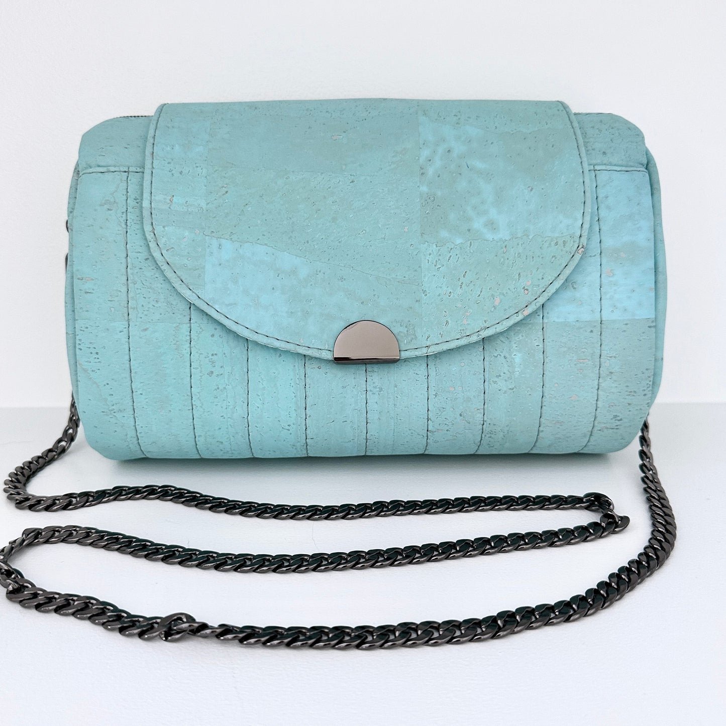 Barrel Handbag - Pastel Blue