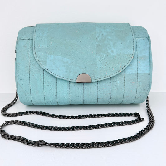 Barrel Handbag - Pastel Blue