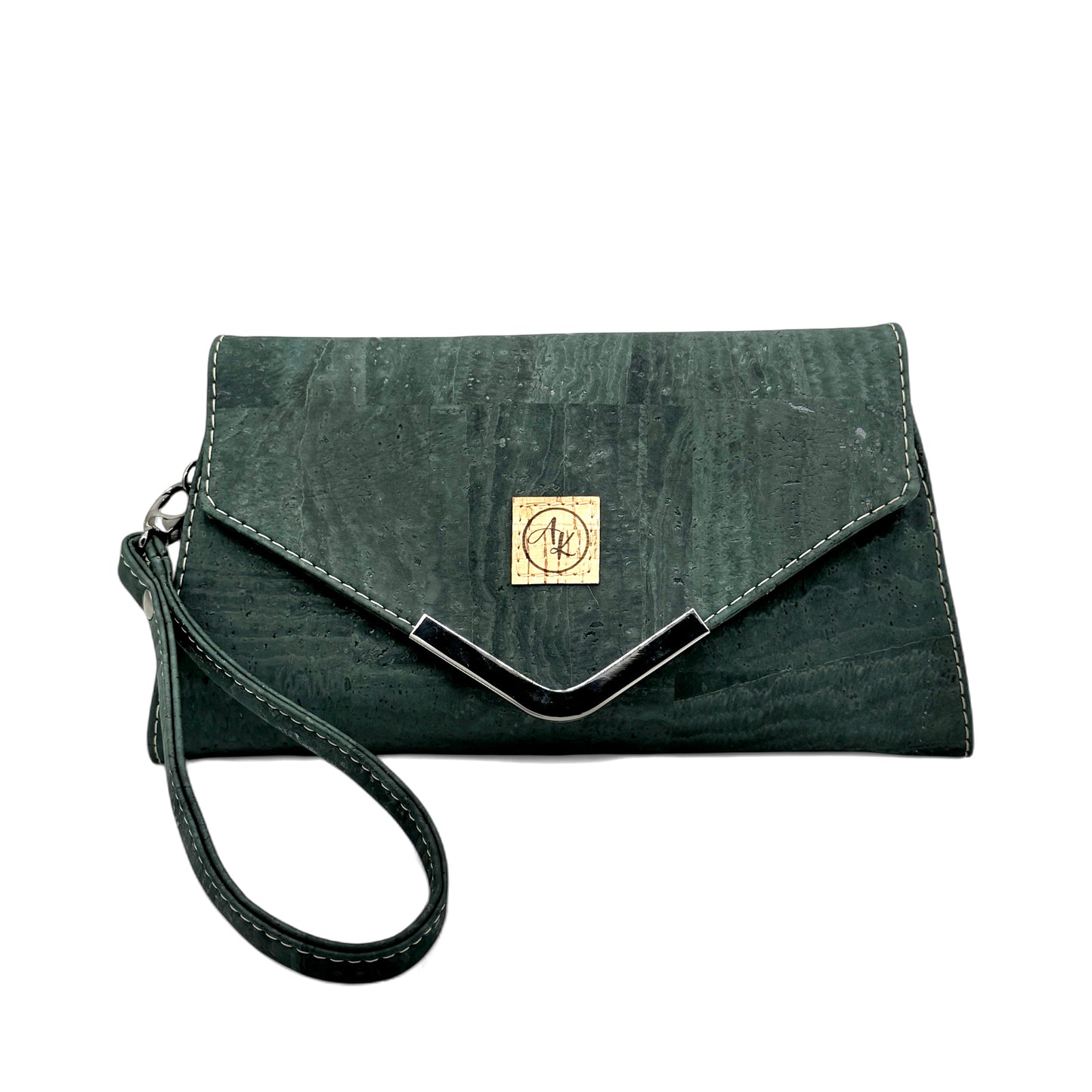 Nettie Clutch - Forrest Green Solid