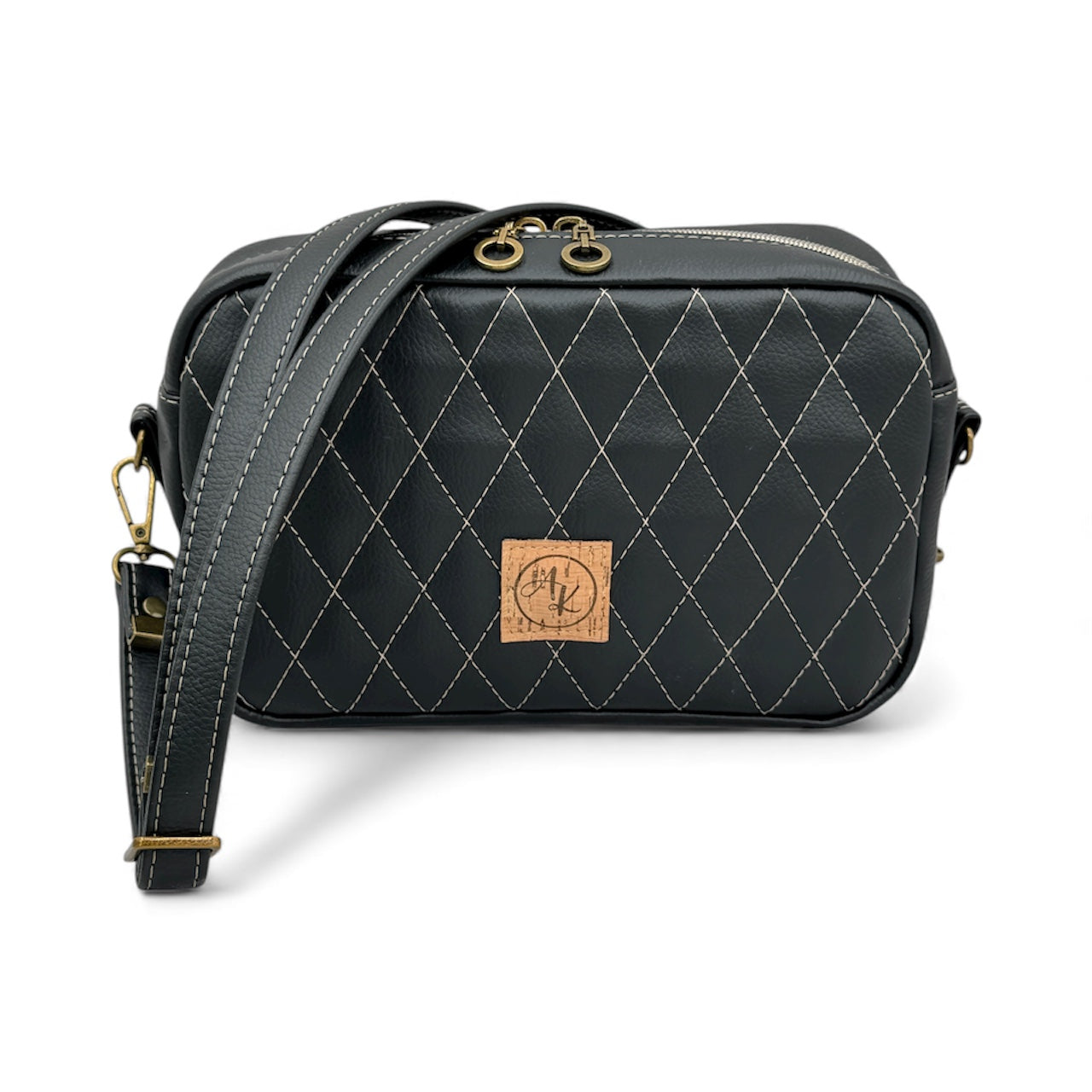 Catalina Crossbody - Quilted Black Solid