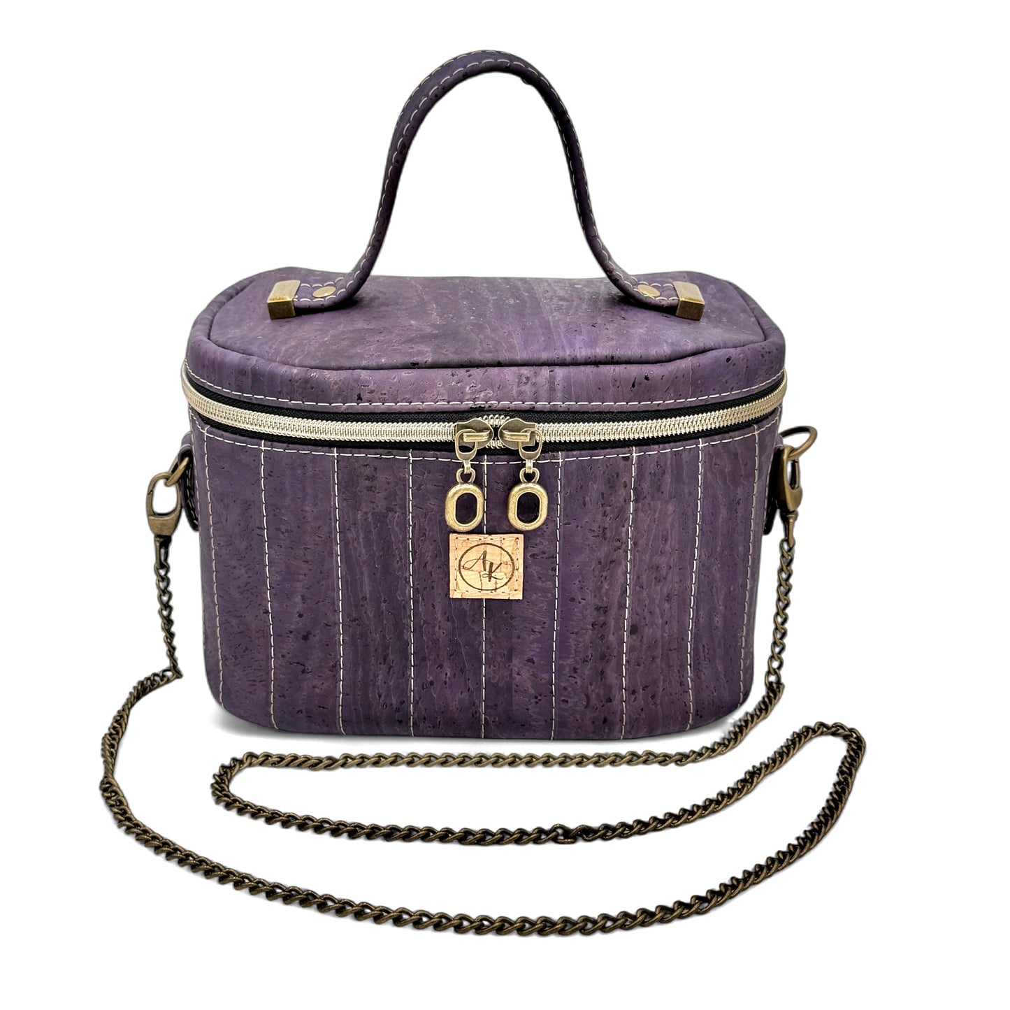 Train Case Handbag - Eggplant